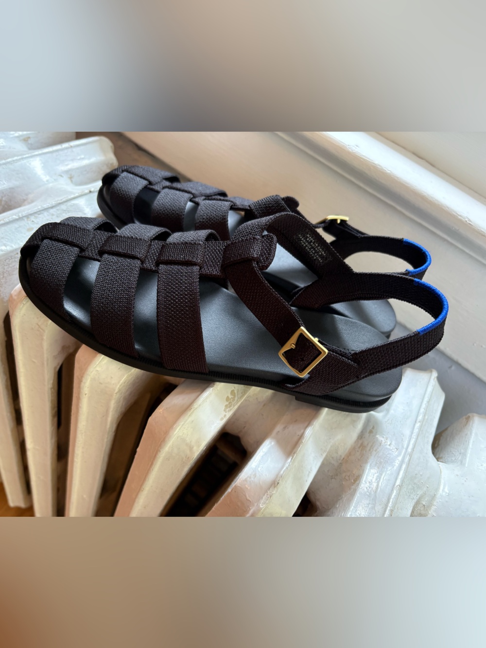 Rothy's Fisherman Sandal in Black NWT